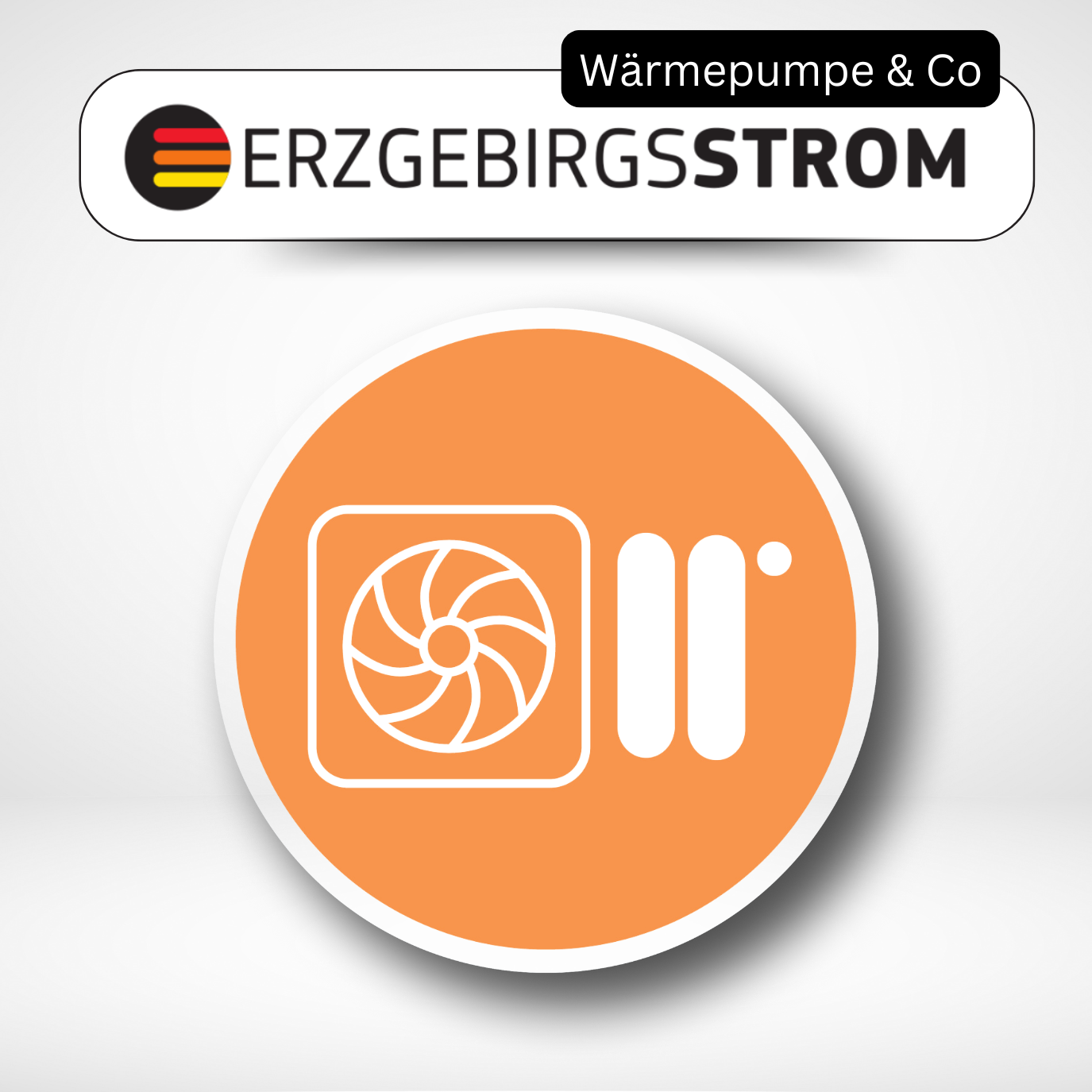Piktogramm ERZGEBIRGSSTROM Wärmepumpe