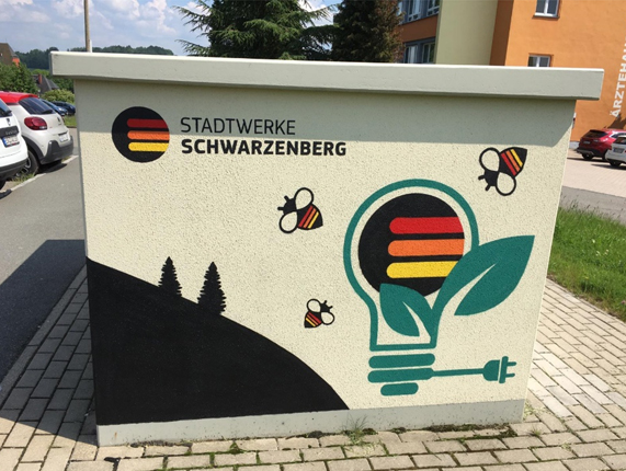 Trafostation Stadtwerke Schwarzenberg Nachhaltigkeit